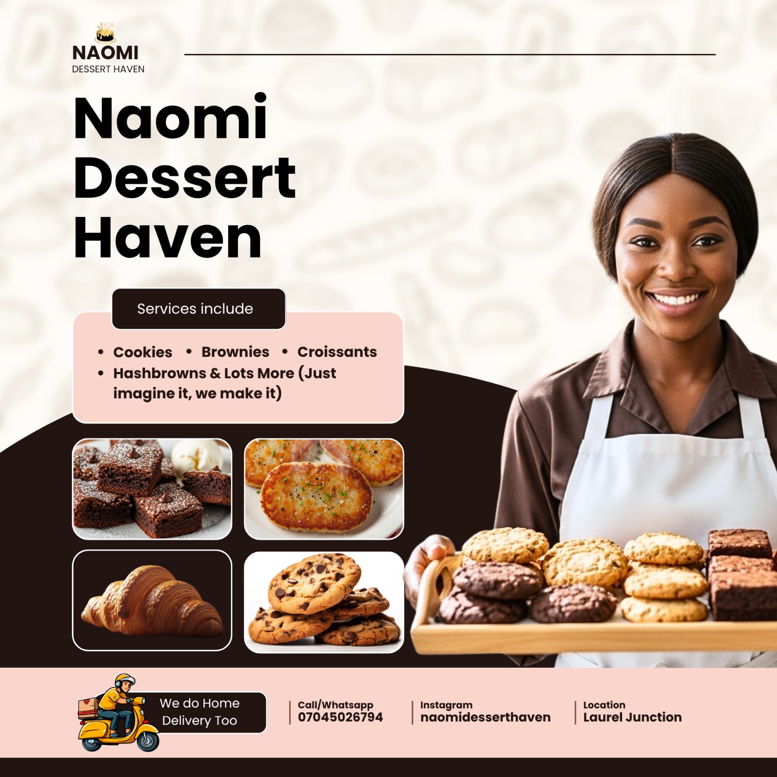 Naomi Dessert Haven — Business Flyer for Independent & Campaign Work